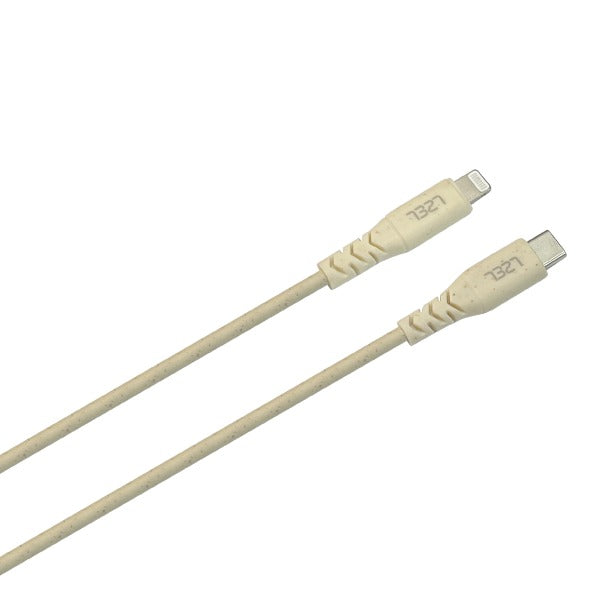 كيبل شحن Celeris Power Volt صديق للبيئة من ليزل USB-C إلي Lightning بقوة 60 واط بطول 1.2 متر | بيج كيبل شحن Celeris Power Volt صديق للبيئة من ليزل USB-C إلي Lightning بقوة 60 واط بطول 1.2 متر | بيج
